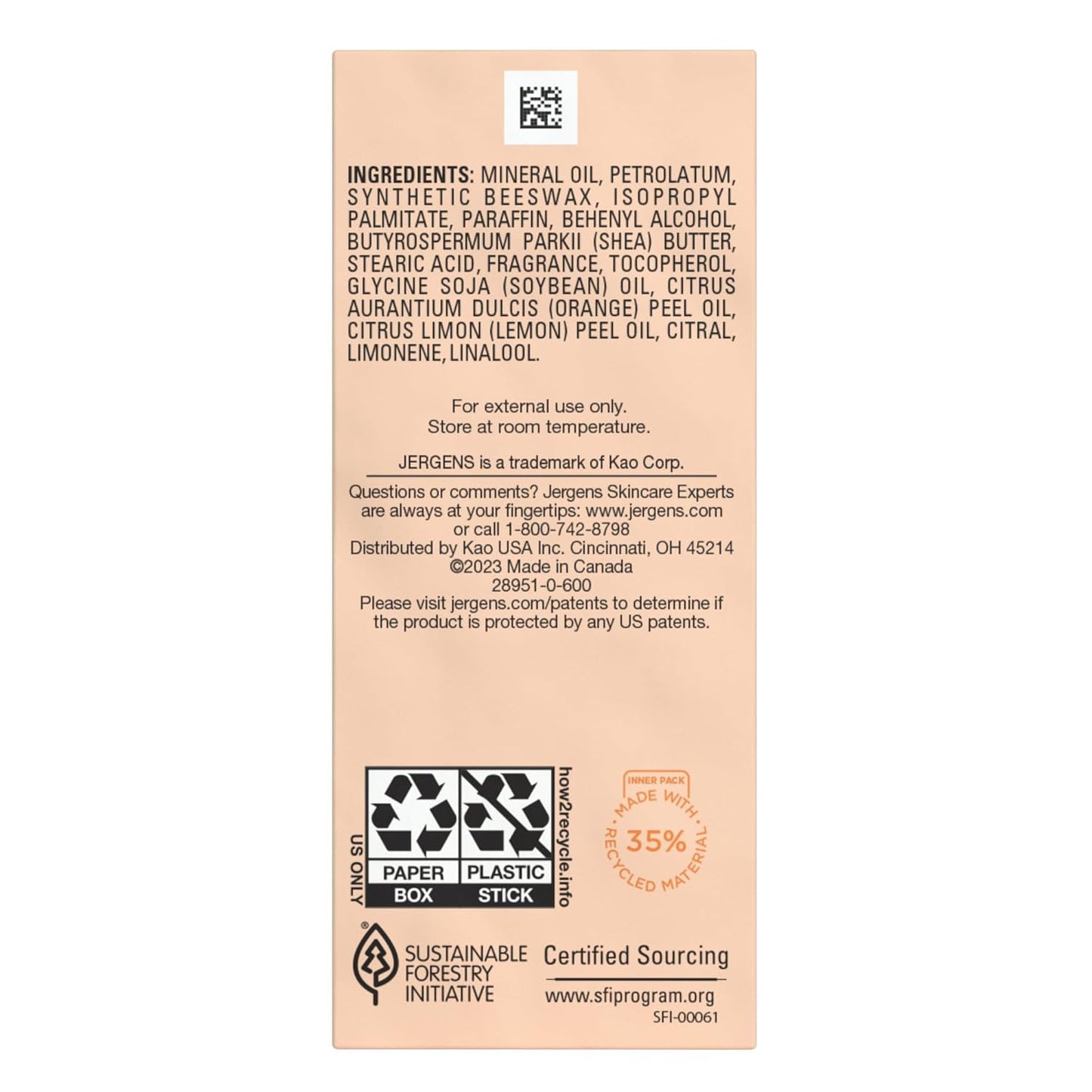 Jergens Awaken Essential Oil-Scented Stick, Calming Aromatherapy Stick with Wild Orange and Lemon Essential Oils, 0.9 Oz