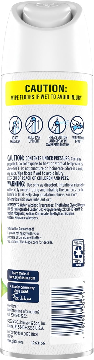 Glade Odor Fighting Soft Mist Air Freshener Room Spray, Clean Linen, 7.3oz., 1 count