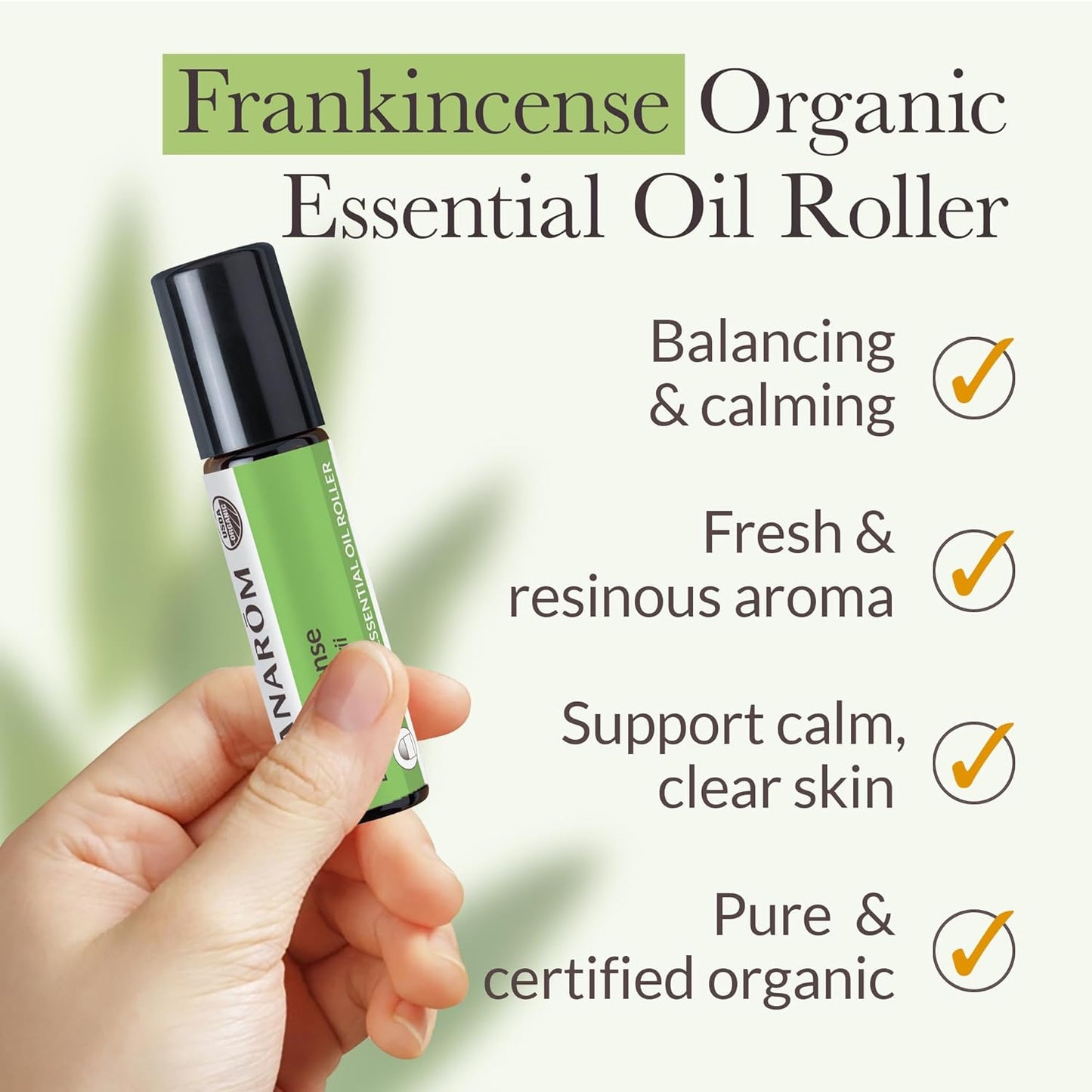Pranarom - Frankincense Roller Essential Oil 8ml - Meditation - Diffusing, Aromatherapy - Organic and Pure - 100% Certified Organic Boswellia Carterii
