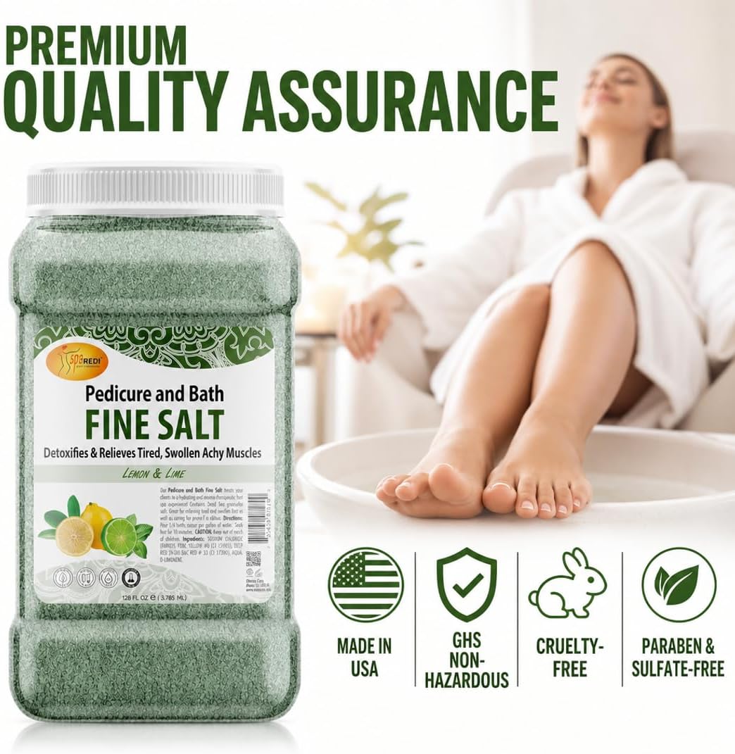 Professional Dead Sea Salt Pedicure Soak - The Therapeutic Mineral Upgrade for a Premium Pedicure Service that Softens Skin Faster, Creating an Effortless, Premium Pedicure Experience 128 Oz
