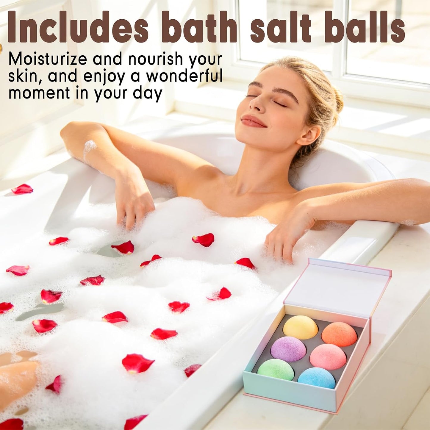 Deluxe Full Body Bath Pillow, Breathable Mesh Bathtub Cushion, Thickened Soft Relaxation Bathtub Pillow, Provides Support for The Neck, Back, and Shoulders— (Includes Bath Bombs)
