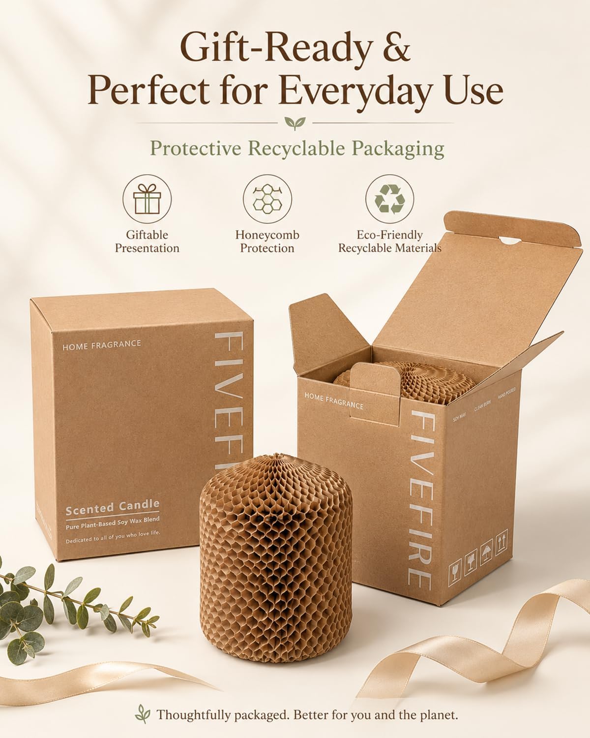 Vanilla Scented Candle, 13oz Soy Wax Candle, 70β80 Hour Burn Time, Warm & Sweet Home Fragrance, Cozy Candle for Relaxation, Gift for Women Men, Bedroom & Self Care Use