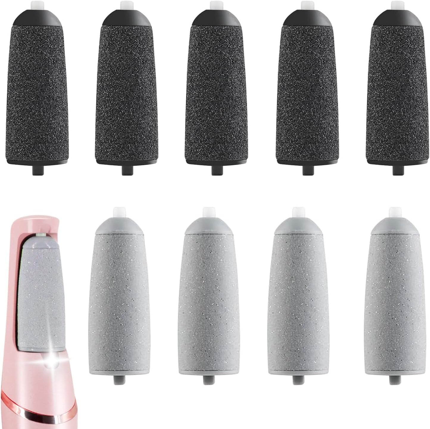 9 Pack Pedicures Replacement Heads, Electric Foot Callus Remover Roller Refills Include 5 Extra Coarse & 4 Regular Coarse Heads Compatible with ZABOUL/haootadiy (9 Pack 01)