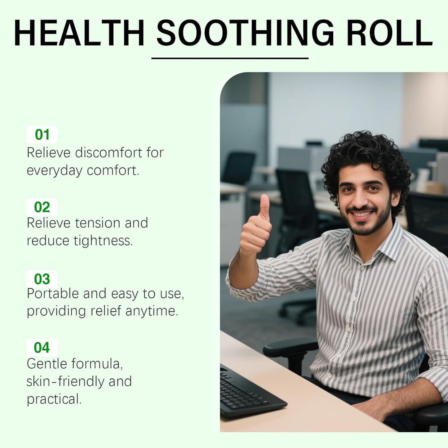 Relief - Migraine Relief Roll-On, Relief Roll-On, Comfort Headache Stick, Fast and Portable (1 Pc)
