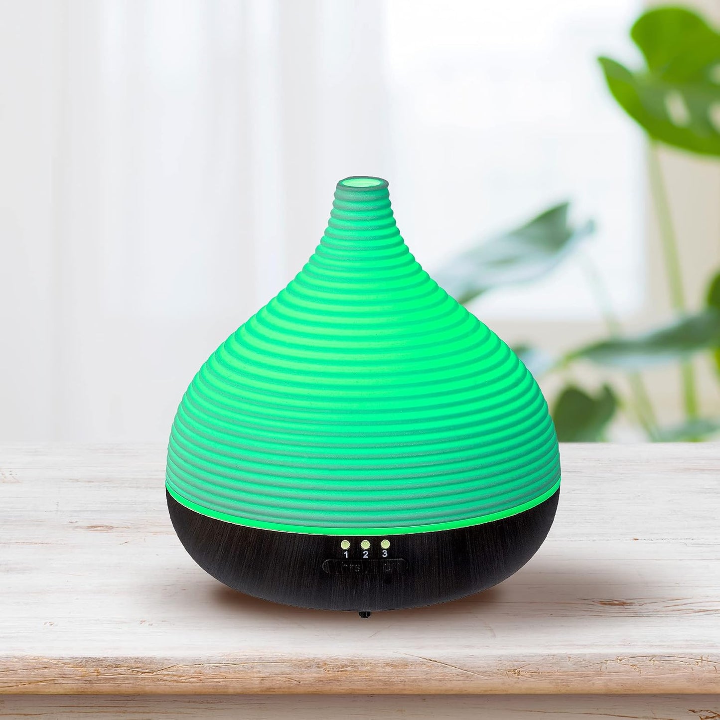 AROMAR Essential Ultrasonic Oil Diffuser Cool Mist humidifier & Aromatherapy - Diffusers for Essential Oils with Auto Shut-Off and 7 Colors LED for Home and Office -100ml Dark Wood Base