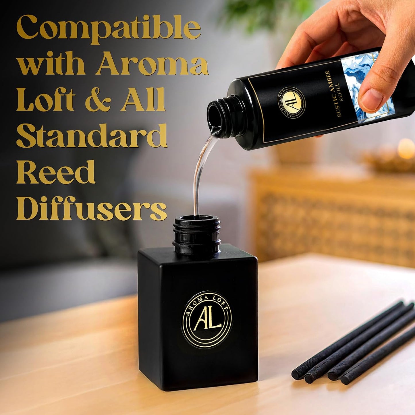 Cashmere Vanilla Reed Diffuser Oil Refill, Diffuser Oil scents for Home, 4 oz Fragrance Oil, Fragrance Oil Diffuser