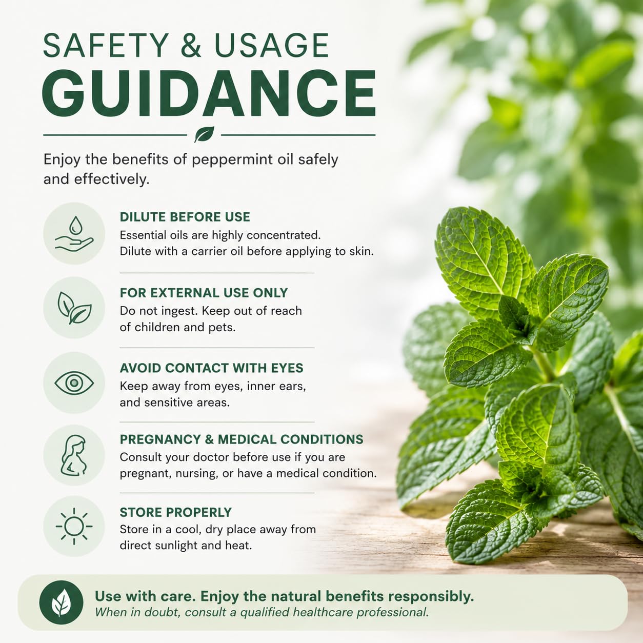 Peppermint Essential Oil β 8 fl oz (237 ml) Aluminum Bottle w/Plug Cap β 100% Pure Essential Oil β GreenHealth