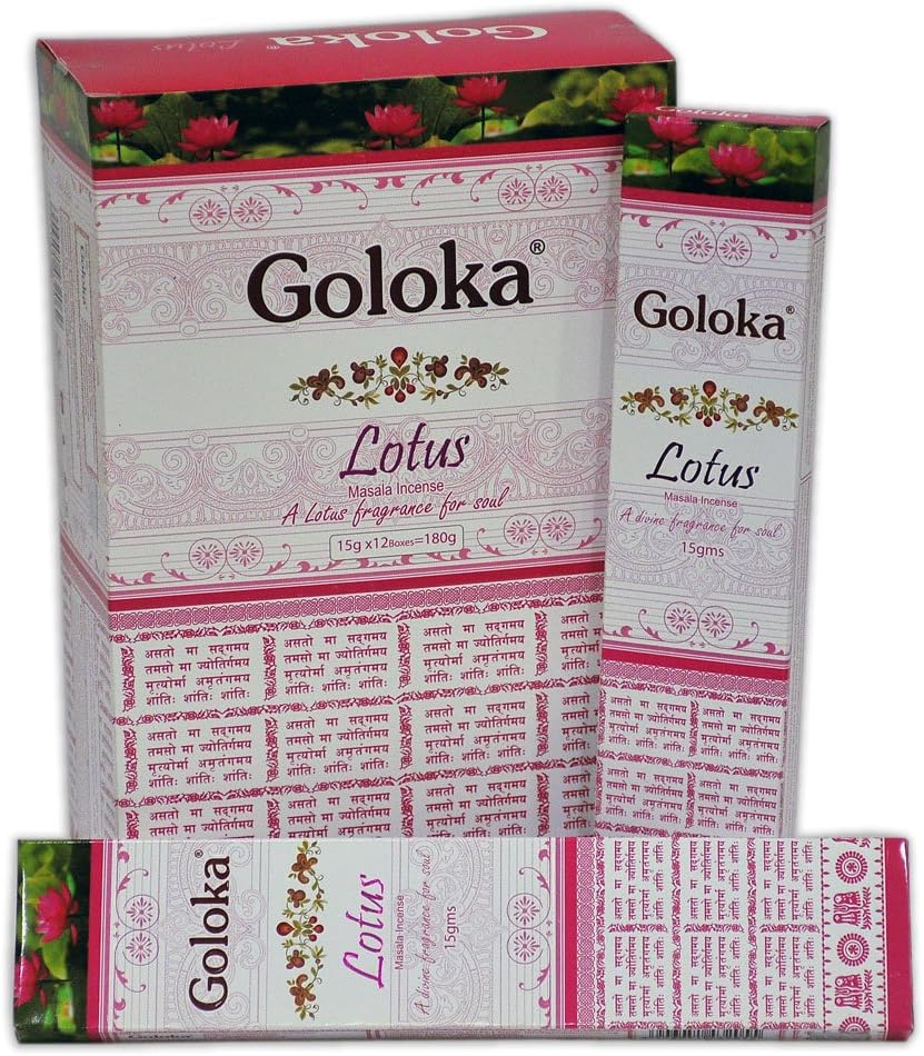 GOLOKA Premium Series Collection high end Incense Sticks- 6 Boxes of 15 GMS (Total 90 GMS) (Premium Lotus)