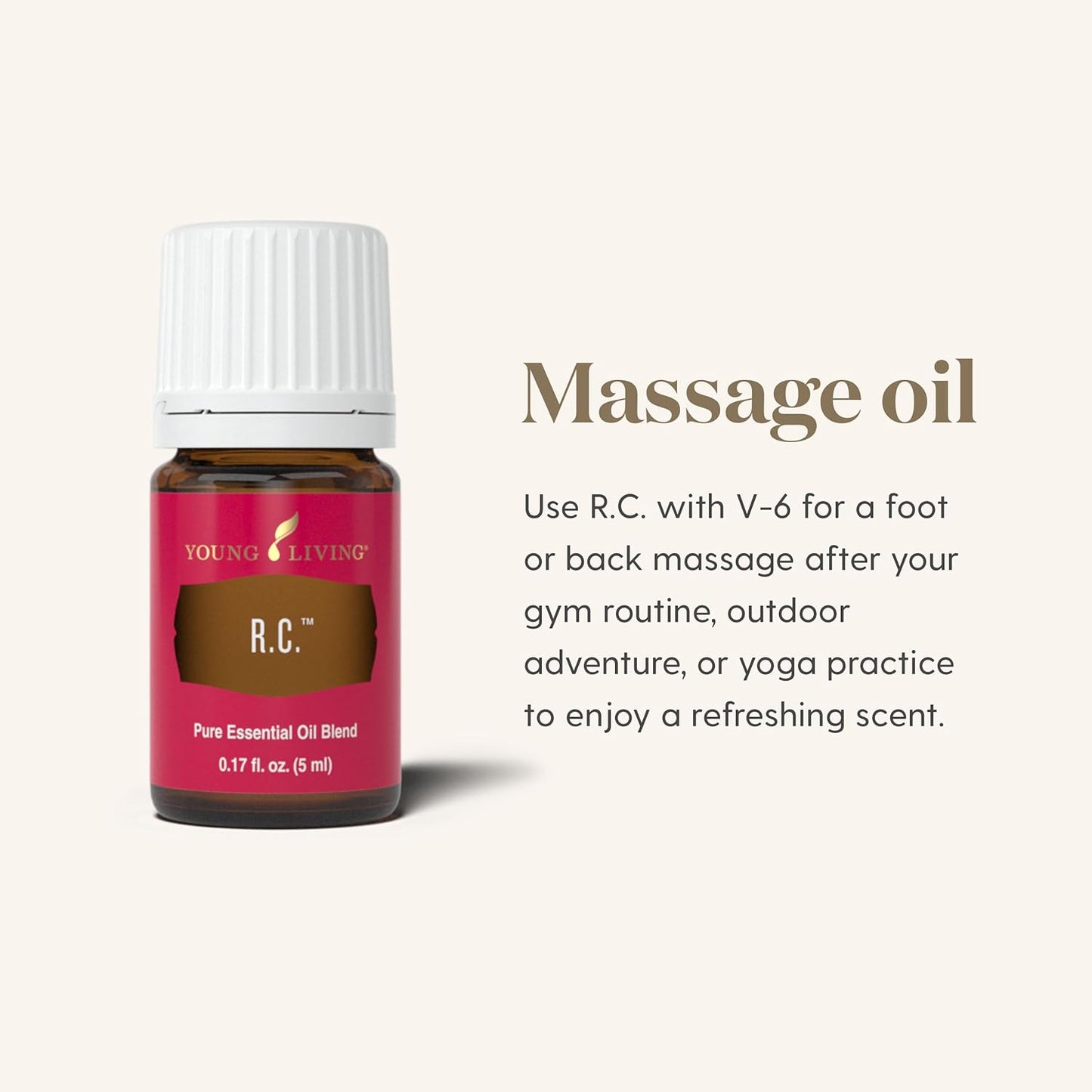 Young Living R.C. Essential Oil Blend – 100% Pure, Fresh Aroma for Diffuser & Topical Use, 5ml