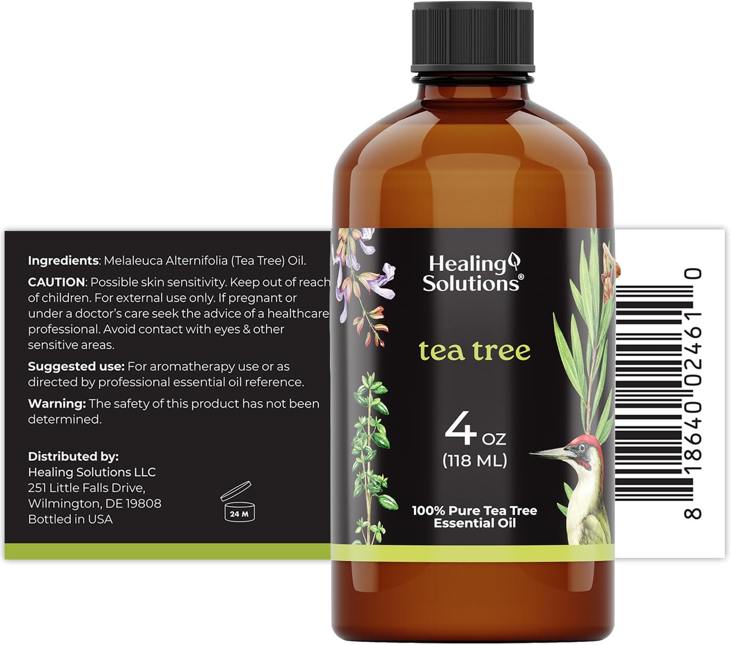 Healing Solutions Tea Tree Essential Oil - 4 Fluid Ounces