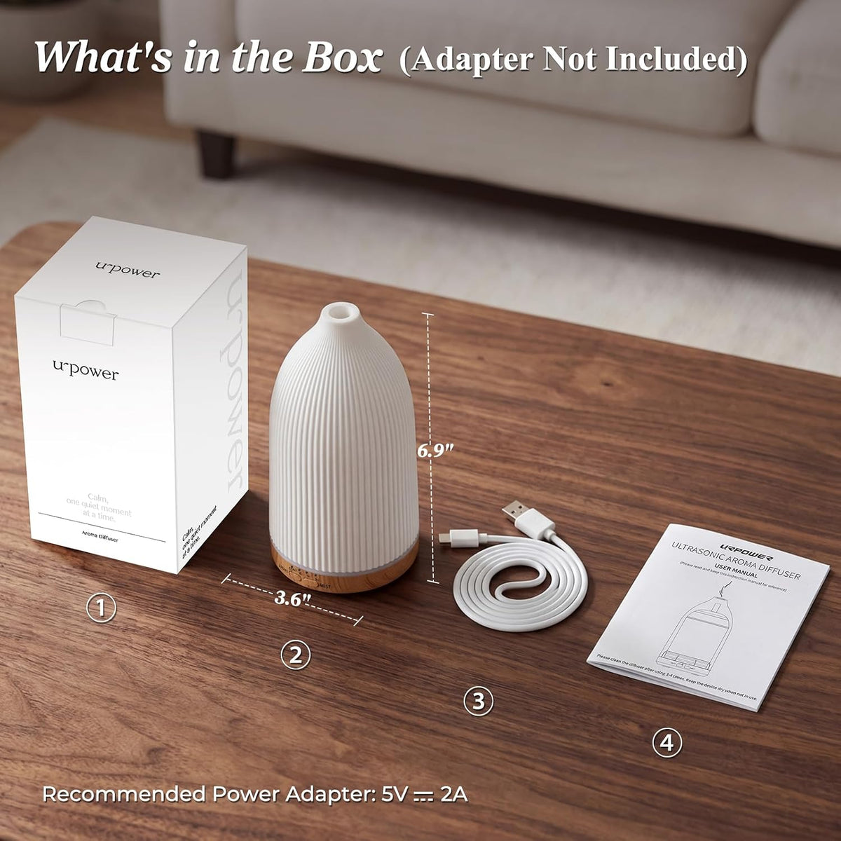 URPOWER 150mL Essential Oil Diffusers for Home Aromatherapy Diffuser