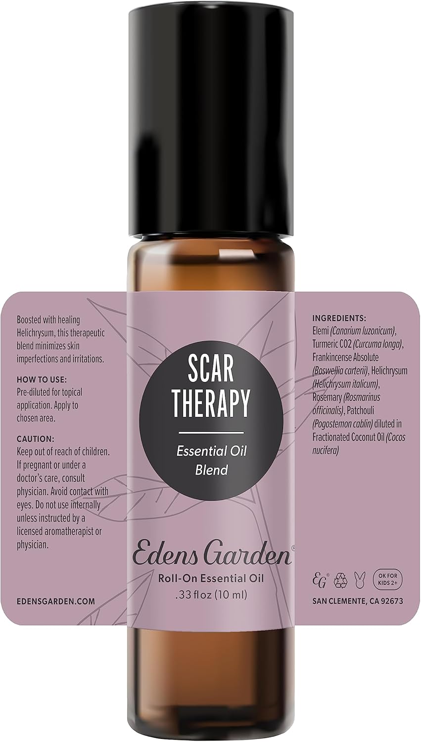 Edens Garden Scar Therapy Essential Oil Roll-On Blend- 100% Pure Premium Grade, Natural, Therapeutic, Aromatherapy, Kid & Skin Safe, The Best for Body, Face, Wellness Pre-Diluted 10 ml (.33 fl oz)