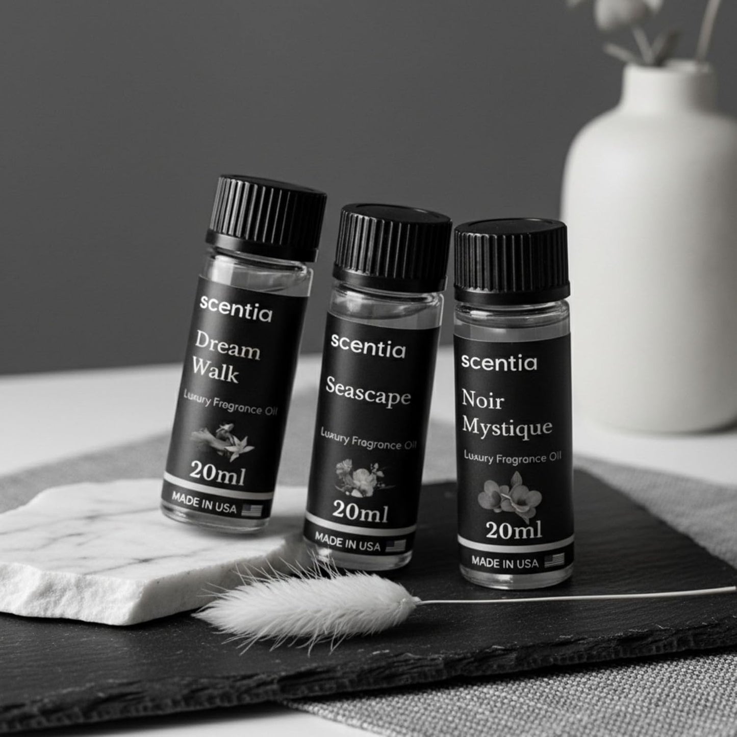 Scentia Luxury Fragrance Collection Diffuser Oils โ 3ร20 ml Aromatherapy Set | Premium Scents Inspired by 5-Star Destinations | Long Lasting Aroma, Gift-Ready Essential Oil Blend