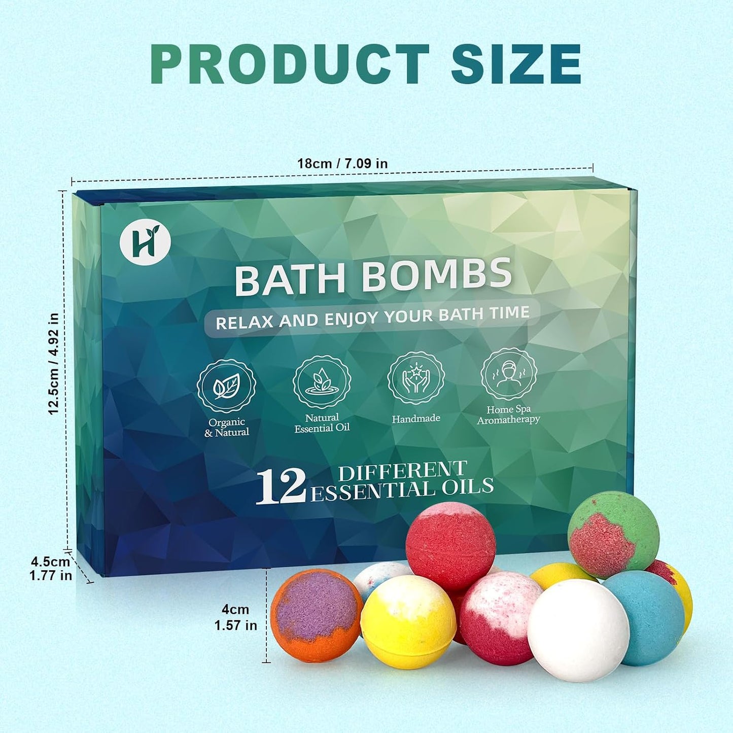 Bath Bombs Birthday Gifts for Women & Men Set, 12 Pack Handmade Natural Organic Bath Bomb with Shea Butter, Fathers Day Gift for Dad Husband from Wife Daughter, Spa Relaxing Self Care