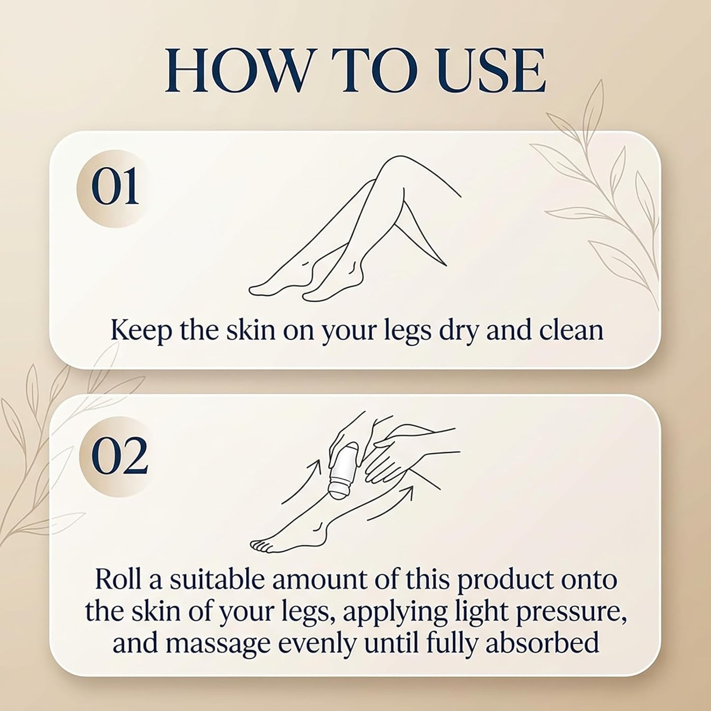 Natural Cooling Roller, Leg Roll On Essential Oil, Reduces Puffines & Fatigue, Calms Skin, Fast-Absorbing, with Centella Asiatica, Menthol & Horse Chestnut (50ml) (1)