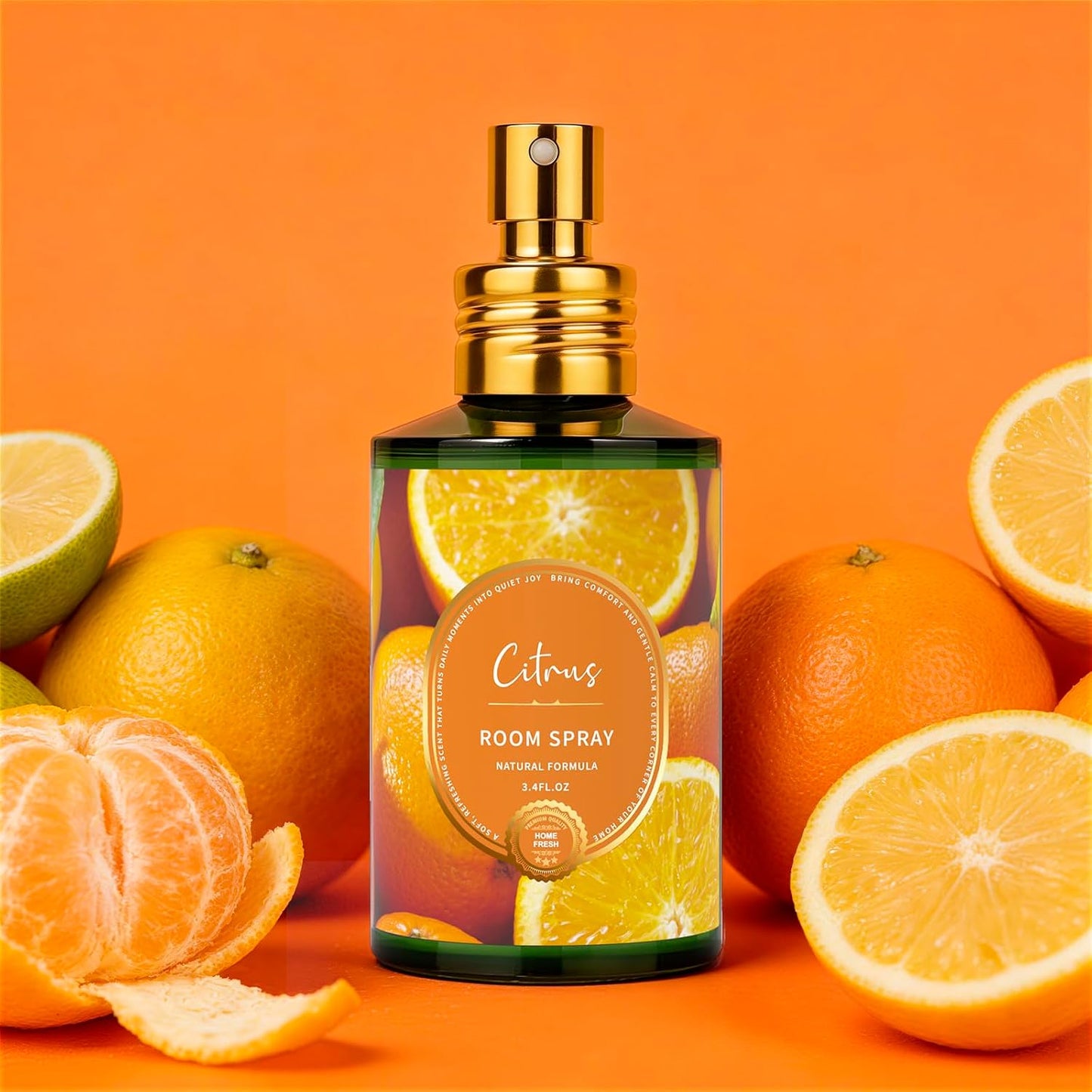 Citrus Room Spray 2 Pack, 3.4oz/100ml Each – Long-Lasting Air Freshener & Odor Eliminator for Home, Bathroom, Bedroom & Office, Concentrated Room Spray