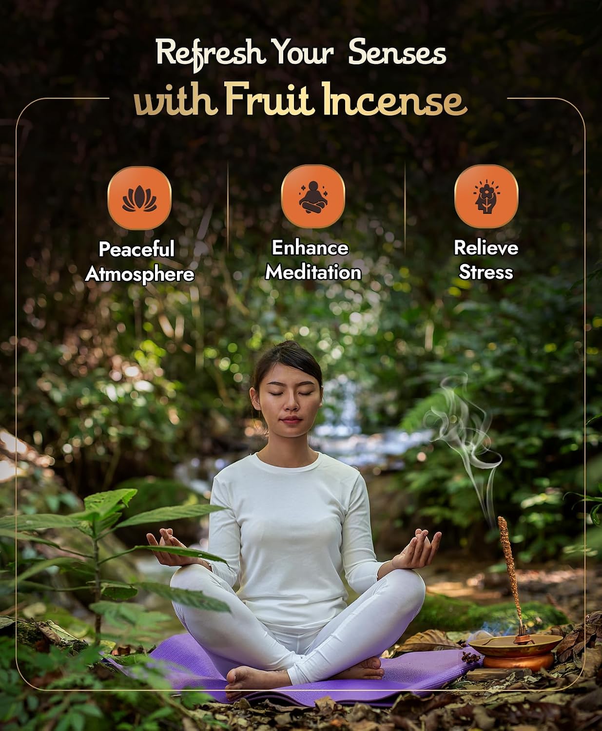 Sagrada Madre 4pcs Wildly Harvested Palo Santo Incense Sticks (Frankincense), 6.7” Long - Non-Toxic, Aromatic Incense Sticks (50 min Approx. Burning Time) to Heal & Calm Your Body and Environment