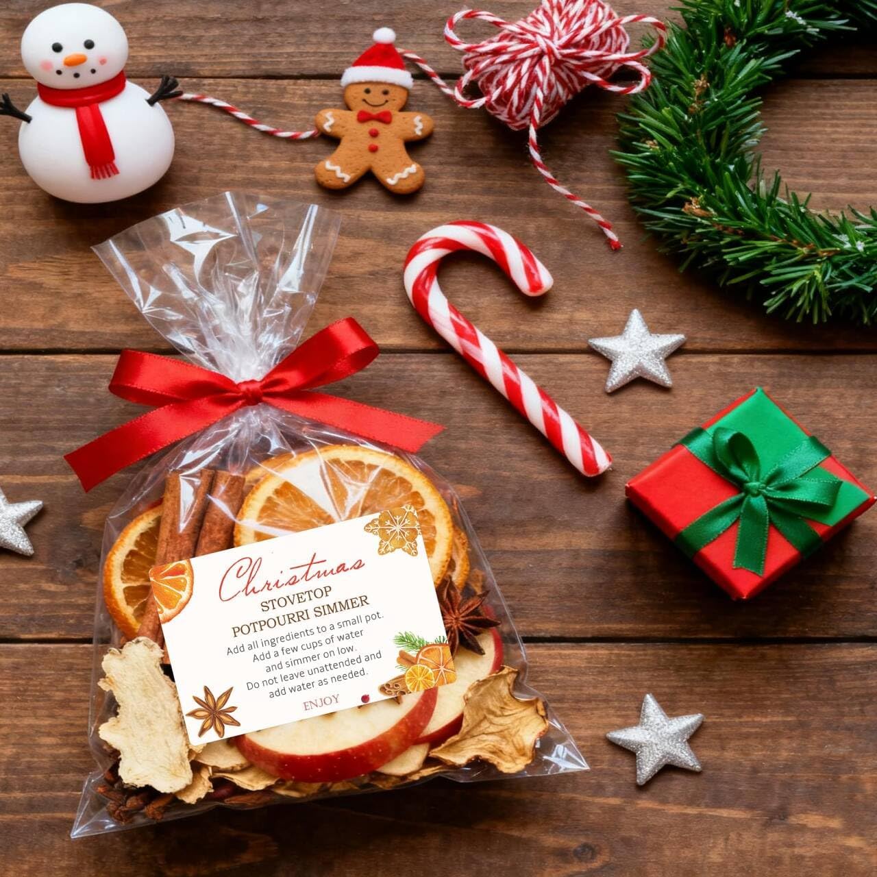 120pcs Christmas Stovetop Potpourri Stickers Simmer Pot Potpourri Instructions Labels 2x3 Inch-Christmas Party Celebrations Present Tags Decal Stove Top Simmer Home Scent Use