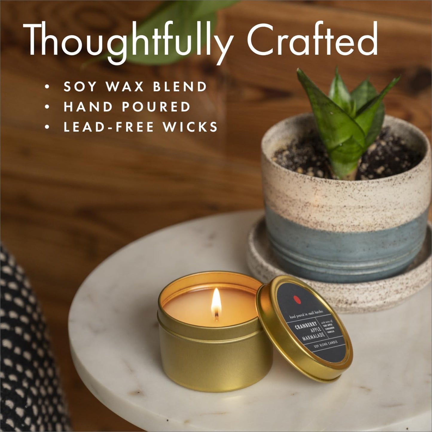 ScentAir Tin Candle - 3 oz. Soy Wax Blend Candle Hand Poured in Small Batches, Up to 20-Hour Burn Time, Seasonal Holiday Scent, Pine Forest