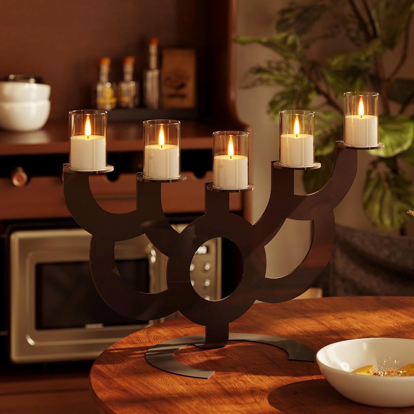 VIODAIM 12Pack Flickering Flameless LED Candles with Timer, Battery Powered - Small Pillar & Votive, Clear (2"X3")