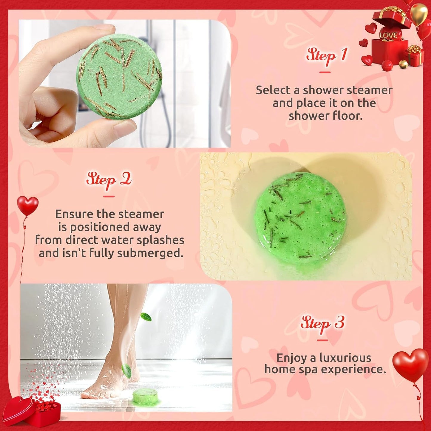 Shower Steamers Aromatherapy - 8 Pack Shower Bombs with Natural Essential Oils, Birthday Gifts for Women Self Care Relaxation Home SPA Stress Relief, Mothers Day Gifts for Mom, Her, Women