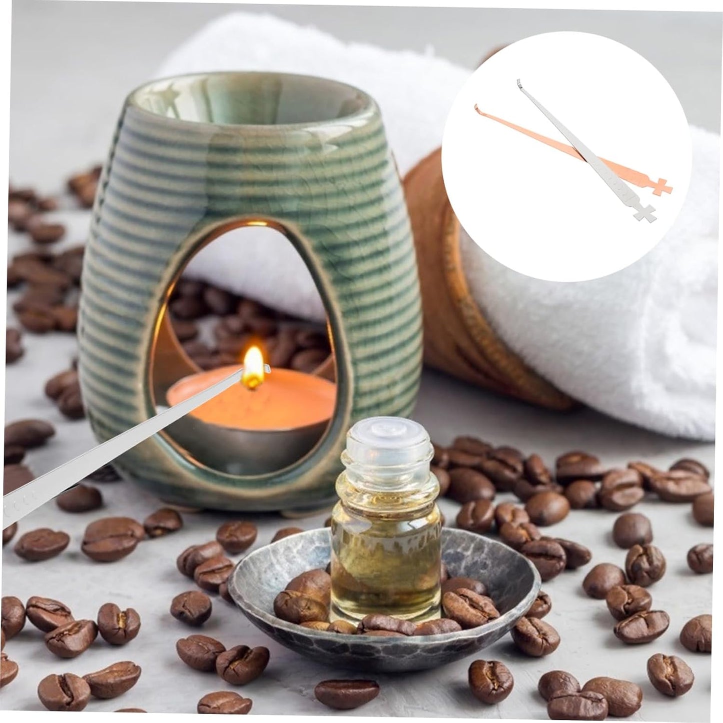 TEHAUX Set of Candle Wick Dippers Snuffer Easy to Use for Quick Candle Extinguishing for Home Office Decor