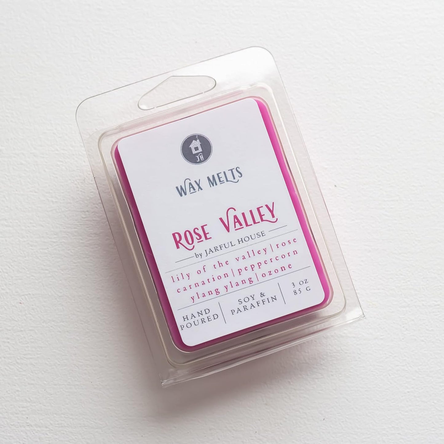 Mother's Day Gift Rose Valley Scented Wax Melts Clashell | Floral Wax Cubes Rose + Lily + Carnation + Peppercorn | Gift Mom - 3 oz.