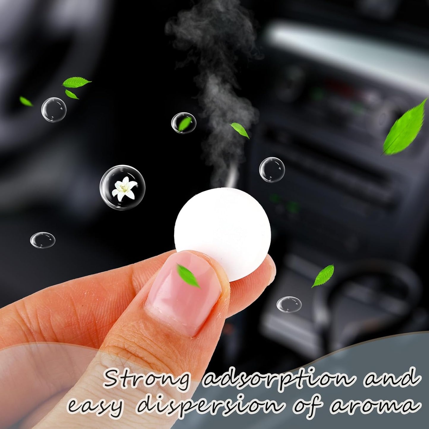 60Pcs Car Air Vent Clip Replacement Pads Unscented Essential Oil Perfumes Refill Pads for Car Air Freshener Clips Diffuser 17mm White Refill Replacement for Custom Fragrance
