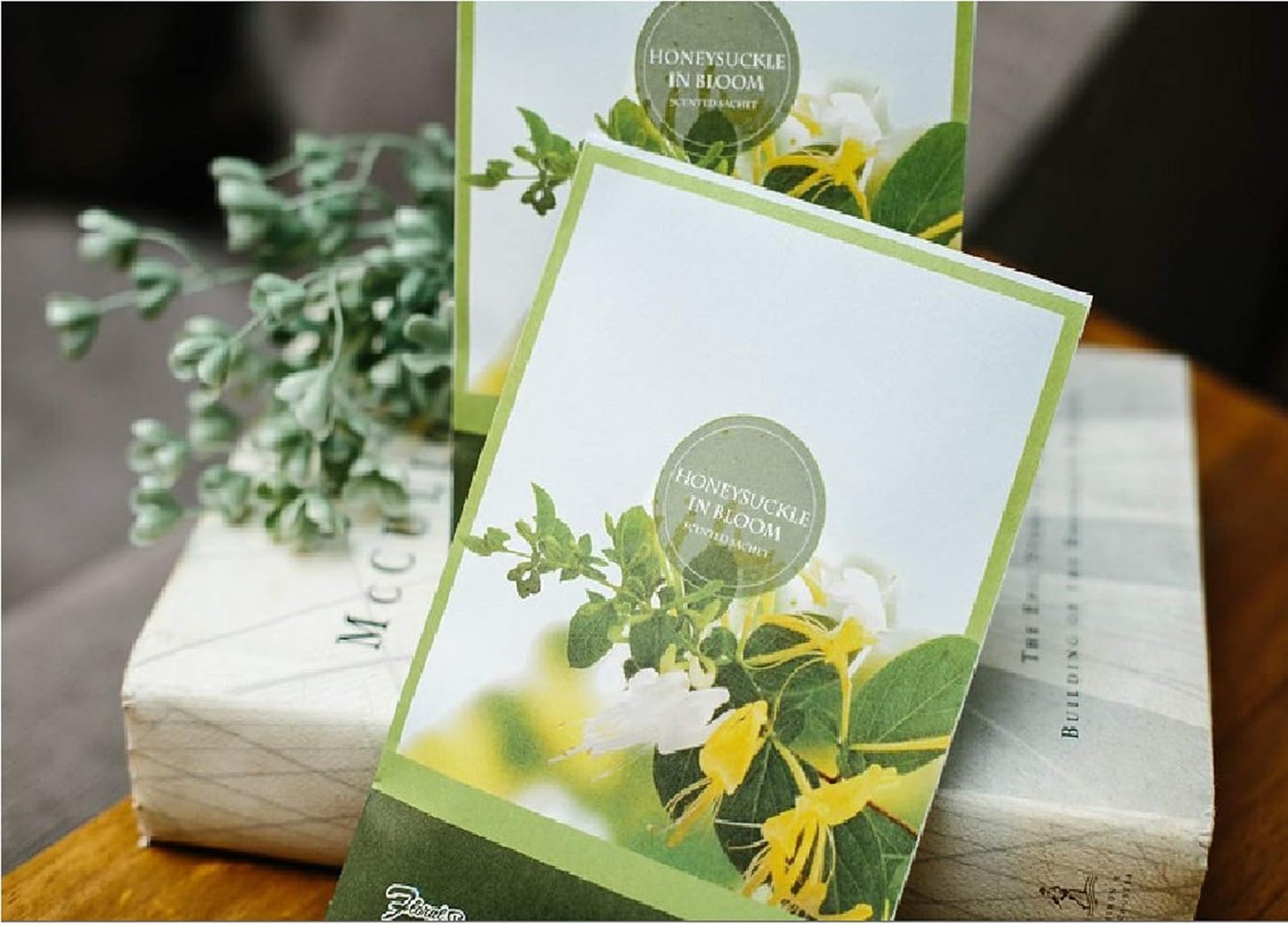 Honeysuckle Scented Sachets Pack of 3, Spring and Summer - Long-Lasting Scented Bags, Home Fragrance, Air Freshener & Deodorizer for Closet, Room, Drawer, or Cars, Made in USA