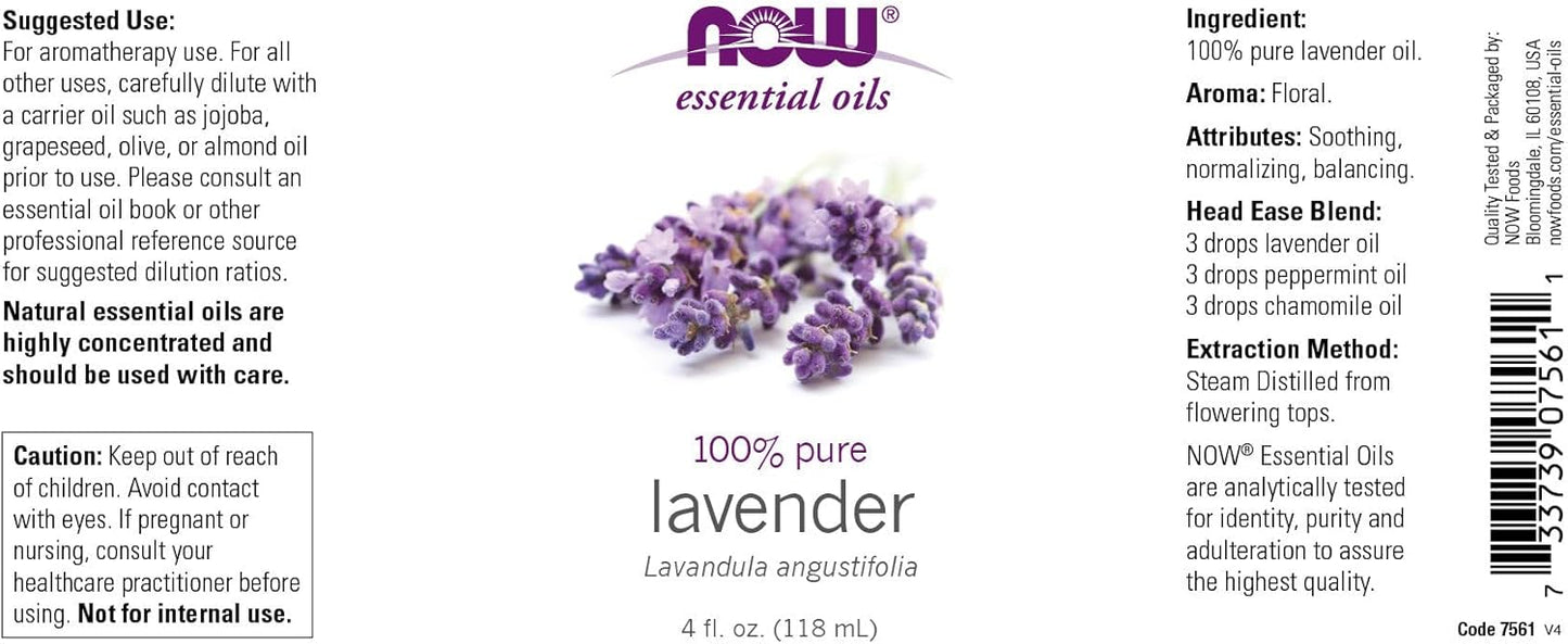 Now Foods Lavender Oil, 4 Oz
