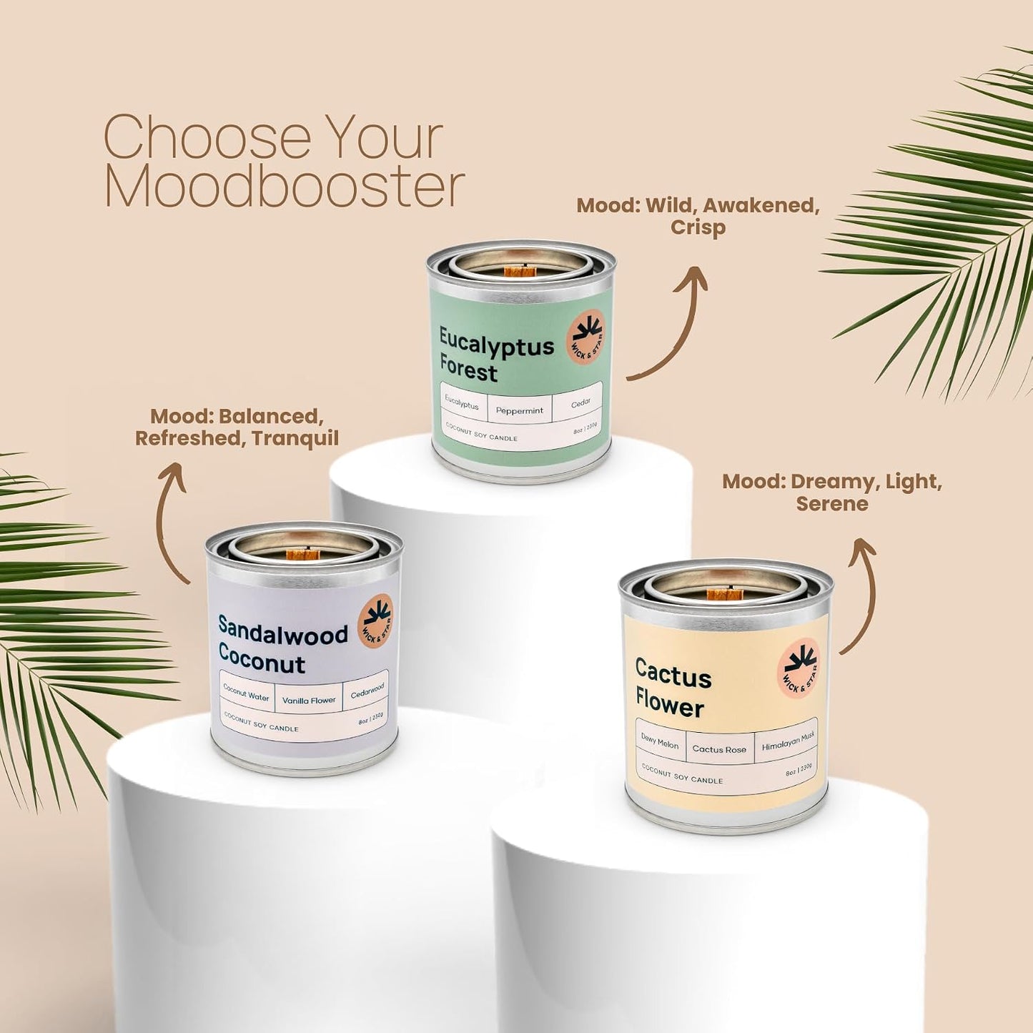 Vegan, Non-Toxic, Wood Wick, Natural Coconut Soy Wax Aromatherapy Candle, Clean Burning (Arroz con Leche)