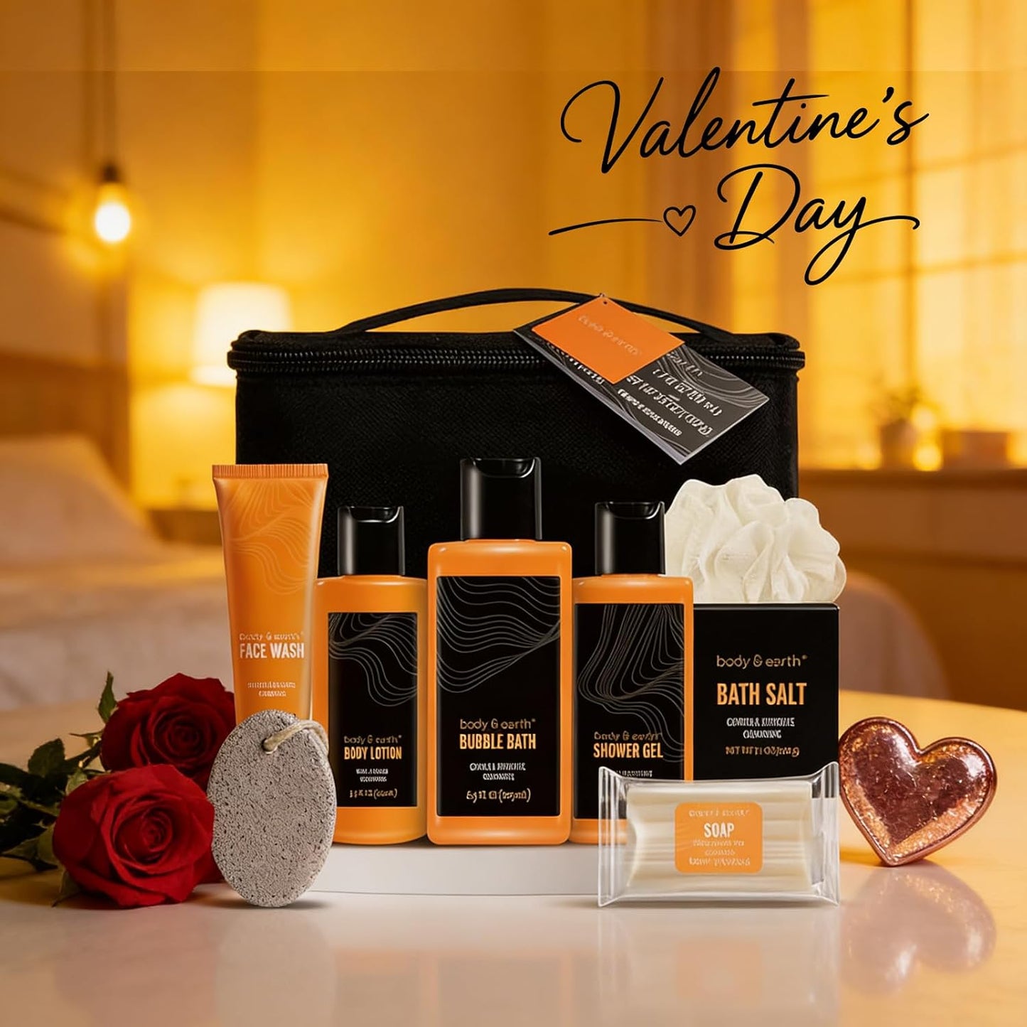 Gift Baskets for Men Bath Set Citrus Scented Mens Gift Sets with Face Wash, Shower Gel, Body Lotion, Bubble Bath, Loofah, Birthday Gift for Men, Christmas Gift for Men, Father's Day Gifts