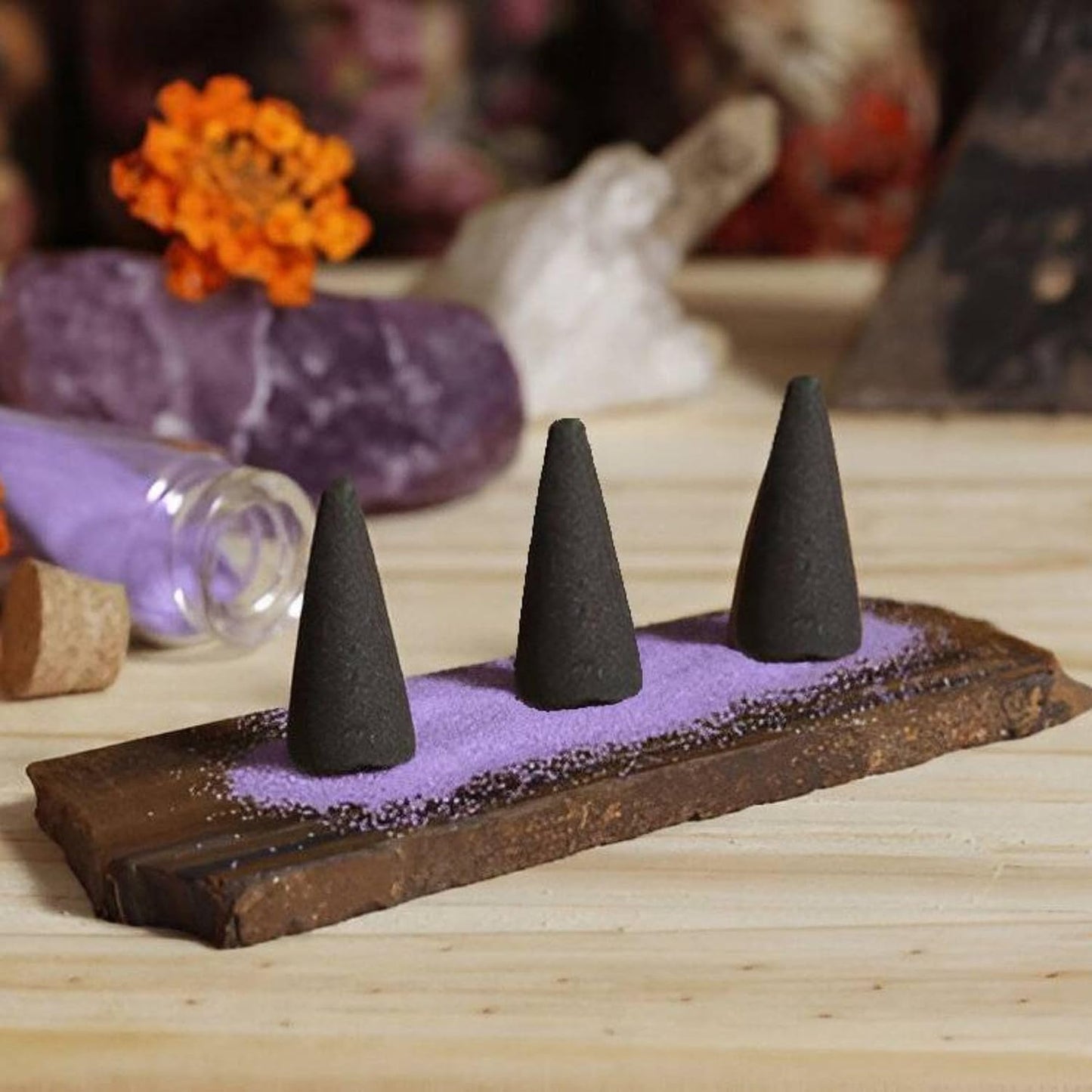 Natural Sandalwood Incense Cones, 22 Pieces, 80g Pack, Long Burning, Sandalwood Incense Dhoop Cones, Chemical Free by Hashcart