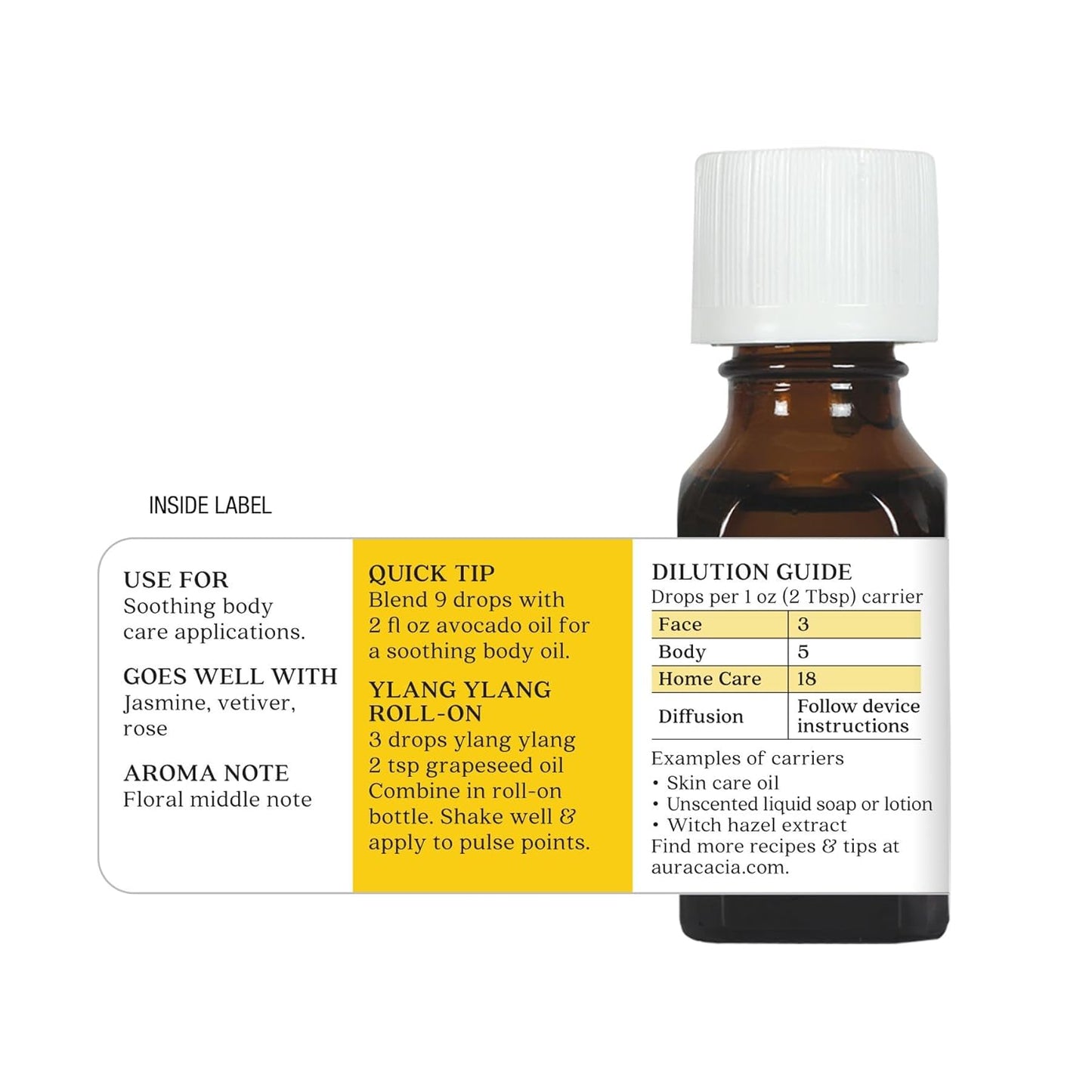 Aura Cacia 100% Pure Essential Oil Ylang Ylang - 0.5 fl oz