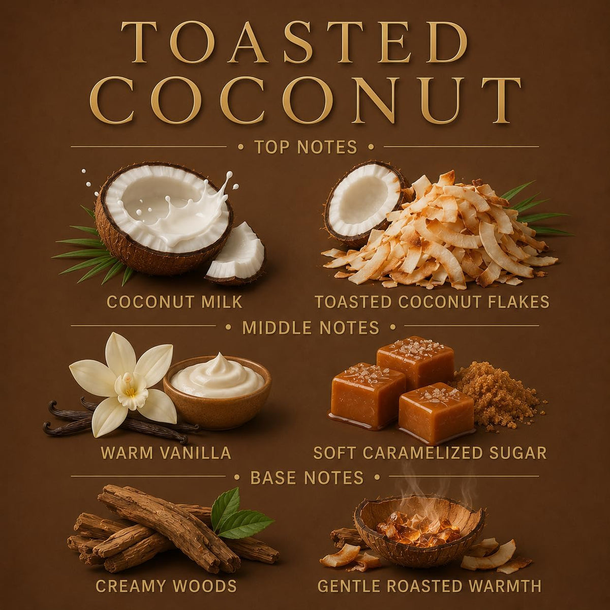 Affinati Toasted Coconut 17 oz 3-Wick Luxury Soy Blend Candle