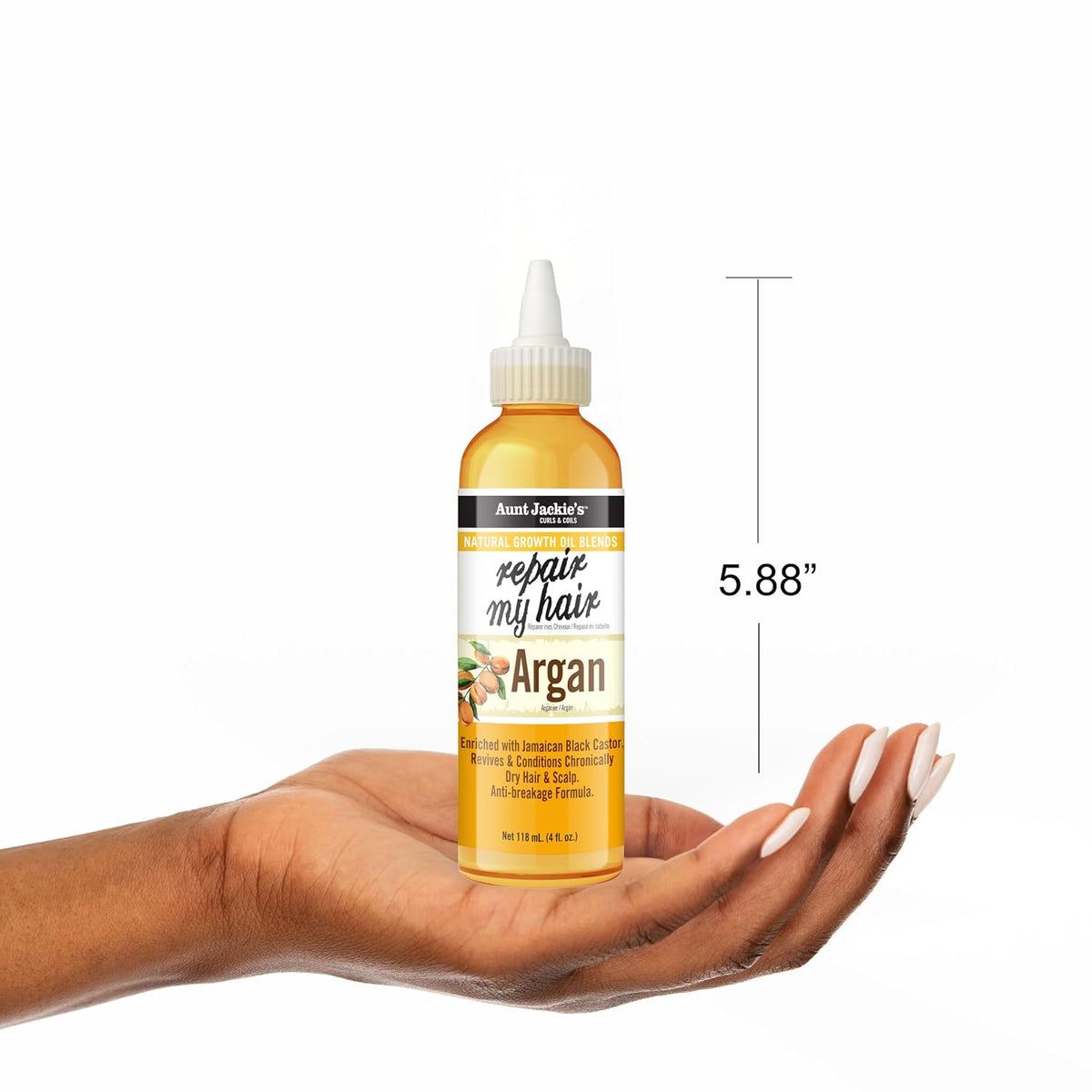 Aunt Jackie's Natural Growth Oil Blends Repair My Hair - Argan, Revives and Conditions Chronically Dry Hair and Scalp, Anti-Breakage Formula, 4 oz