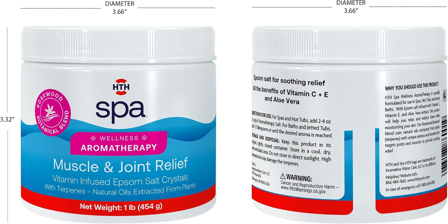 HTH Spa 86001 Wellness Aromatherapy Muscle & Joint Relief for Spas & Hot Tubs, 1lb