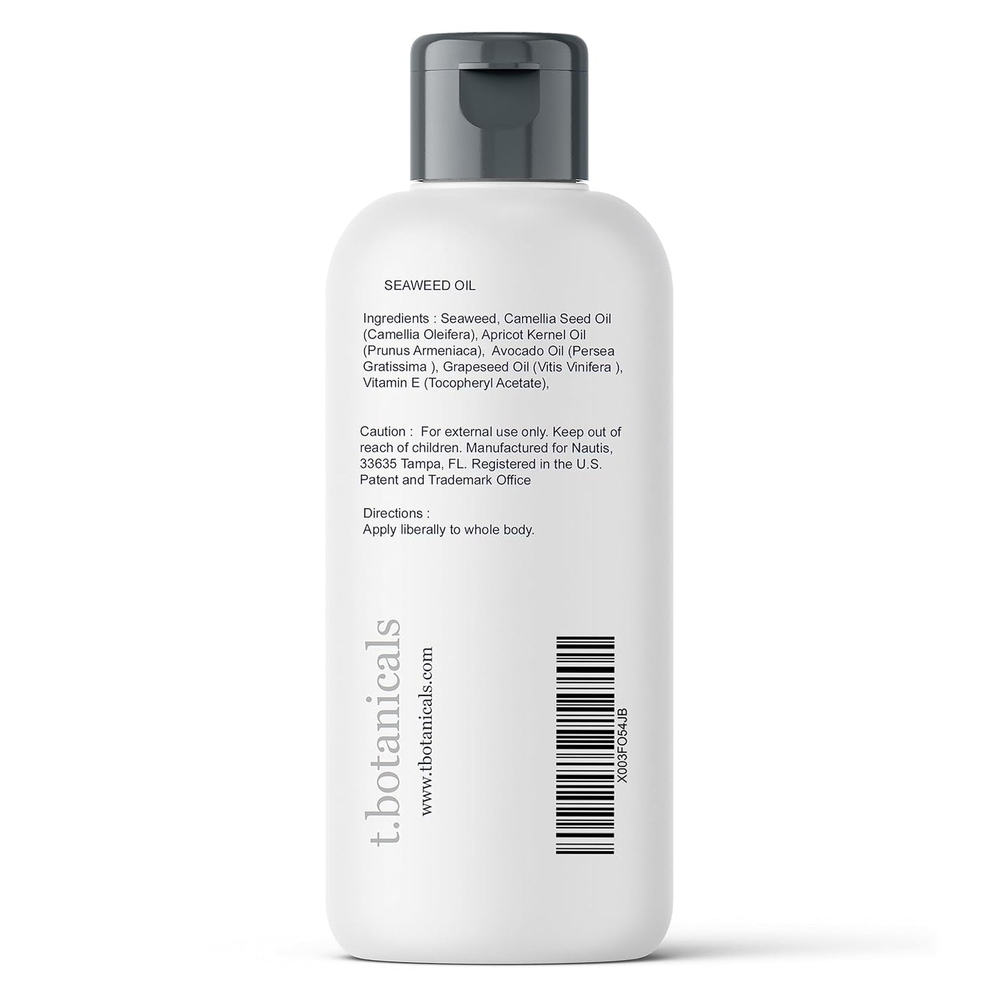 Seaweed Body Oil 8 oz. Nourishing Sea Moss Oil Fast Absorbing Firming Anti-Aging Non-Greasy Oil Day and Night Massage Kelp Moisturizer for Dry Dull, Sagging Skin, Face, Hair, Foot, Hands (Lavender)