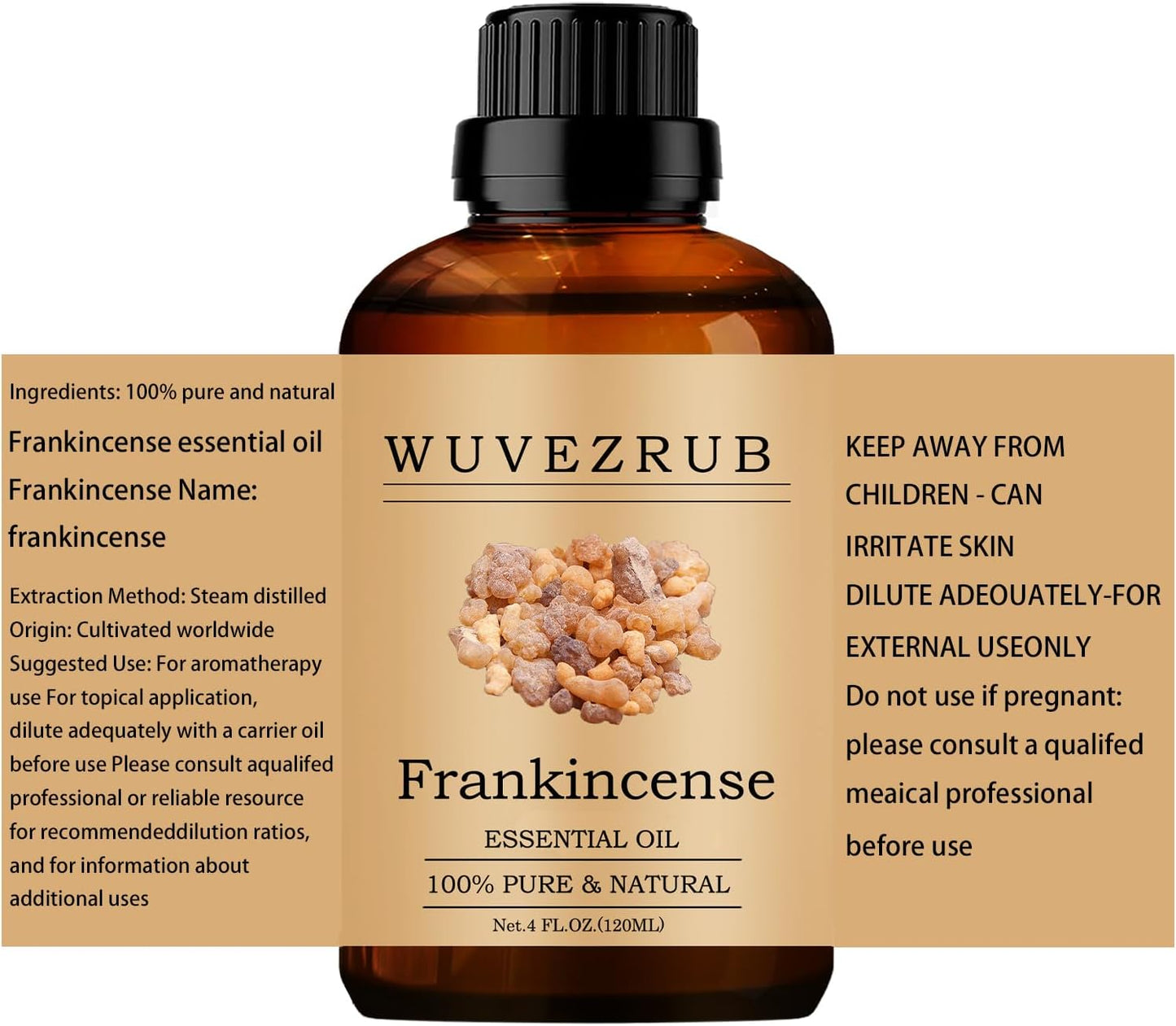 Frankincense Essential Oils 120ML, 100% Pure and Natural Essential Oil for Aromatherapy Diffuser - 4 Fl Oz/Frankincense