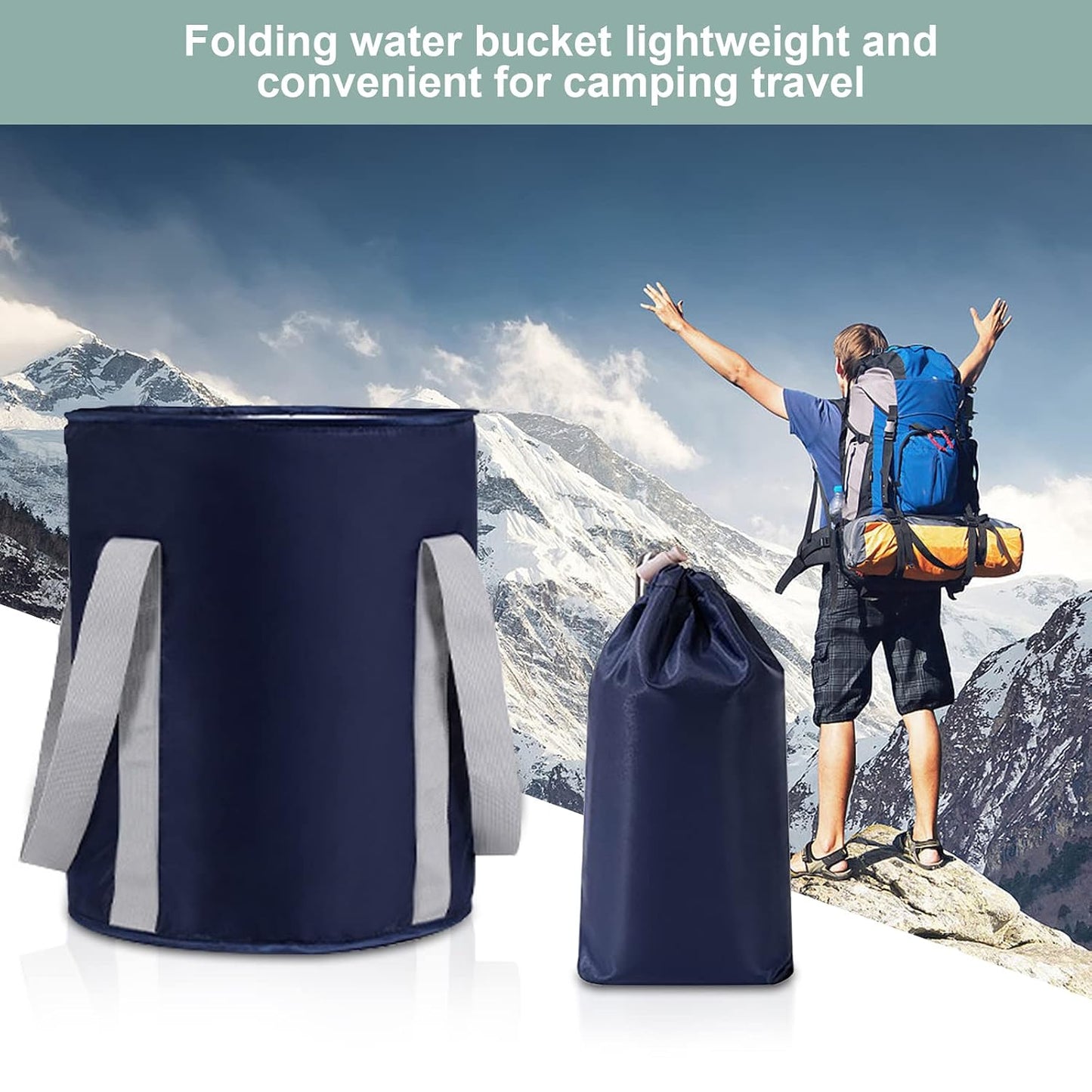 Large Collapsible Foot Bath Basin, Portable Travel Foot Bath Tub, Home Pedicure Foot Spa, 14.2 * 11.8 IN multifunctional Folding Water Bucket for Soaking Feet, Washing, Bathtub, Outdoor, Camping
