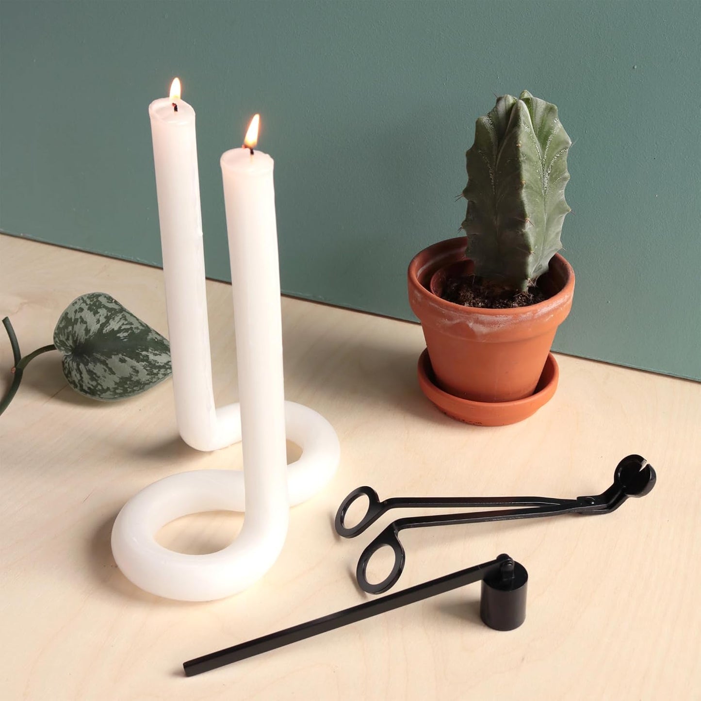 54Celsius Candle Care Set: Wick Trimmer & Snuffer | Black Stainless Steel | Ideal for Taper Candles & Candlesticks | Enhance Candle Life & Reduce Smoke