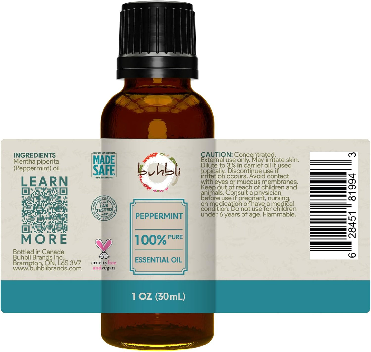 Peppermint Oil 100% Pure – Peppermint Essential Oil (30ml), Mentha Piperita, Steam Distilled, Essential Oil for Aromatherapy