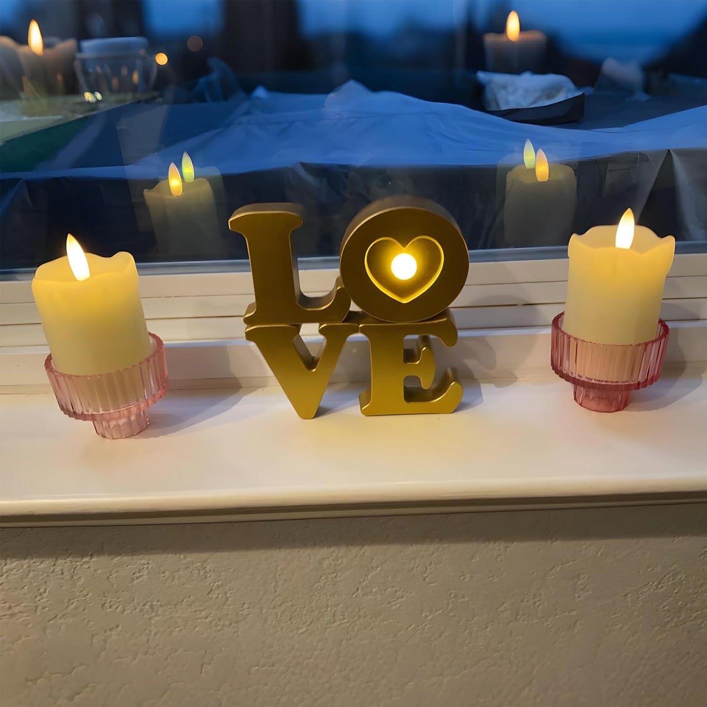Lezonic Flameless Votive Candles Battery Operated with Remote and Timer, Pack of 6 (D:2" X H:3") LED Ivory White Long Lasting Flickering Wax Candles with Realistic 3D Flame