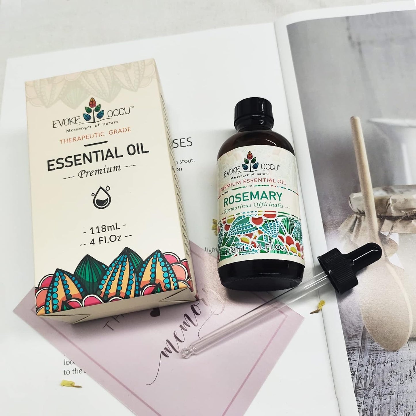 Rosemary Essential Oil Peppermint Essential Oil 4 Oz, Pure Rosemary Oil for Hair Skin Home Diffuser- 4 FL Oz