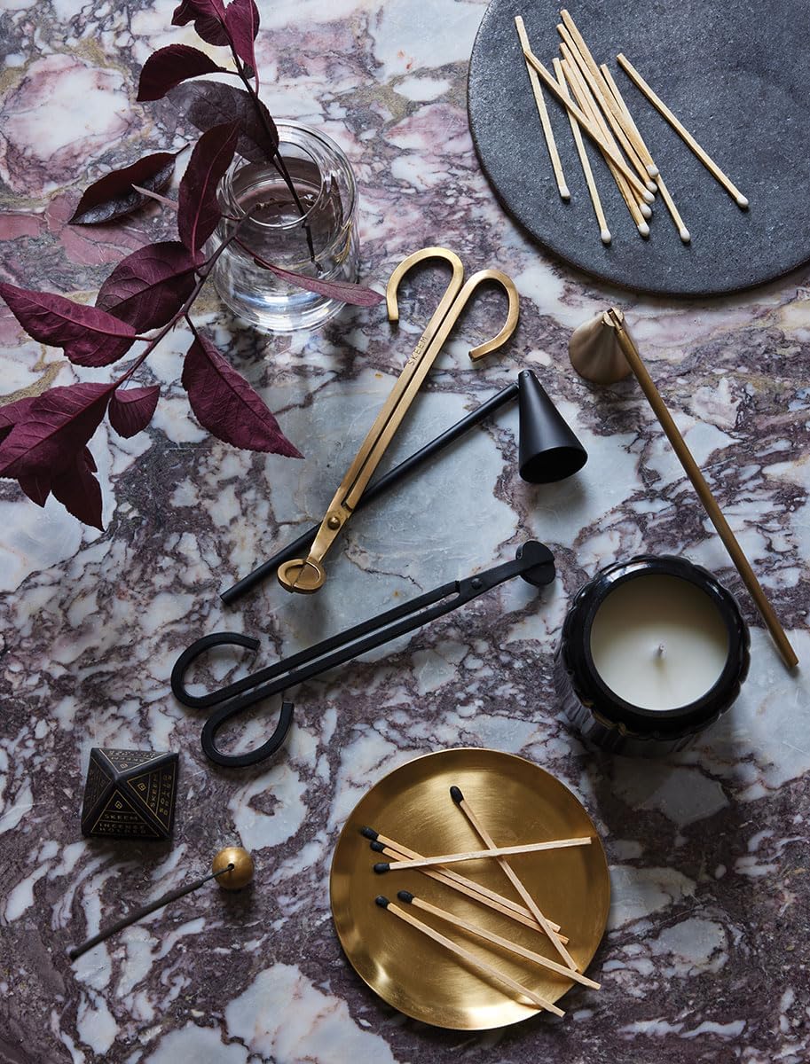 Skeem Candle Wick Trimmer - Luxury Matte Gold Wick Clipper - Stainless Steel Wick Cutter, Perfect Accessory for Candle Lovers