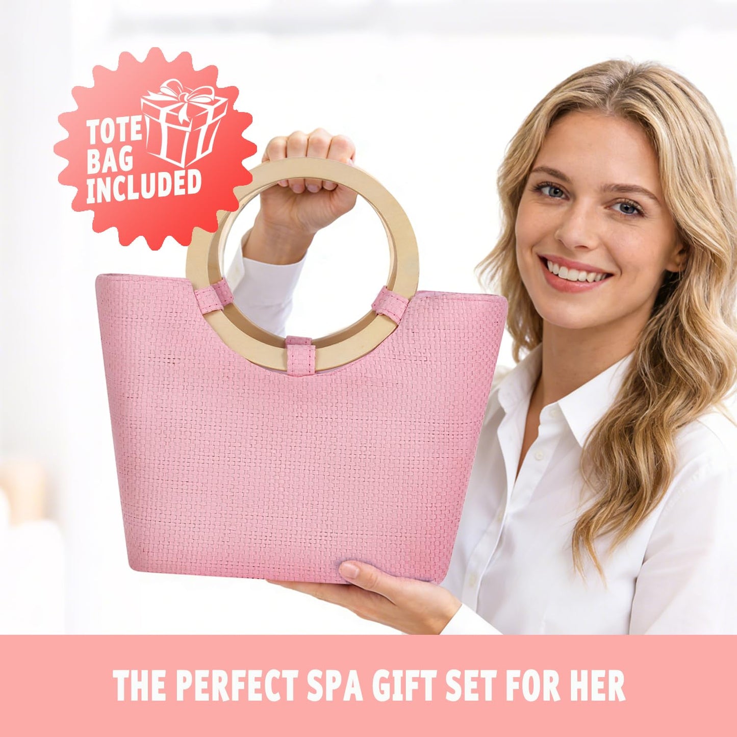spa luxetique Spa Gift Baskets for Women - 10PCS Rose Bath Sets for Her Birthday,Mother's Day Gifts for Women,Mother,Wife,Girlfriend