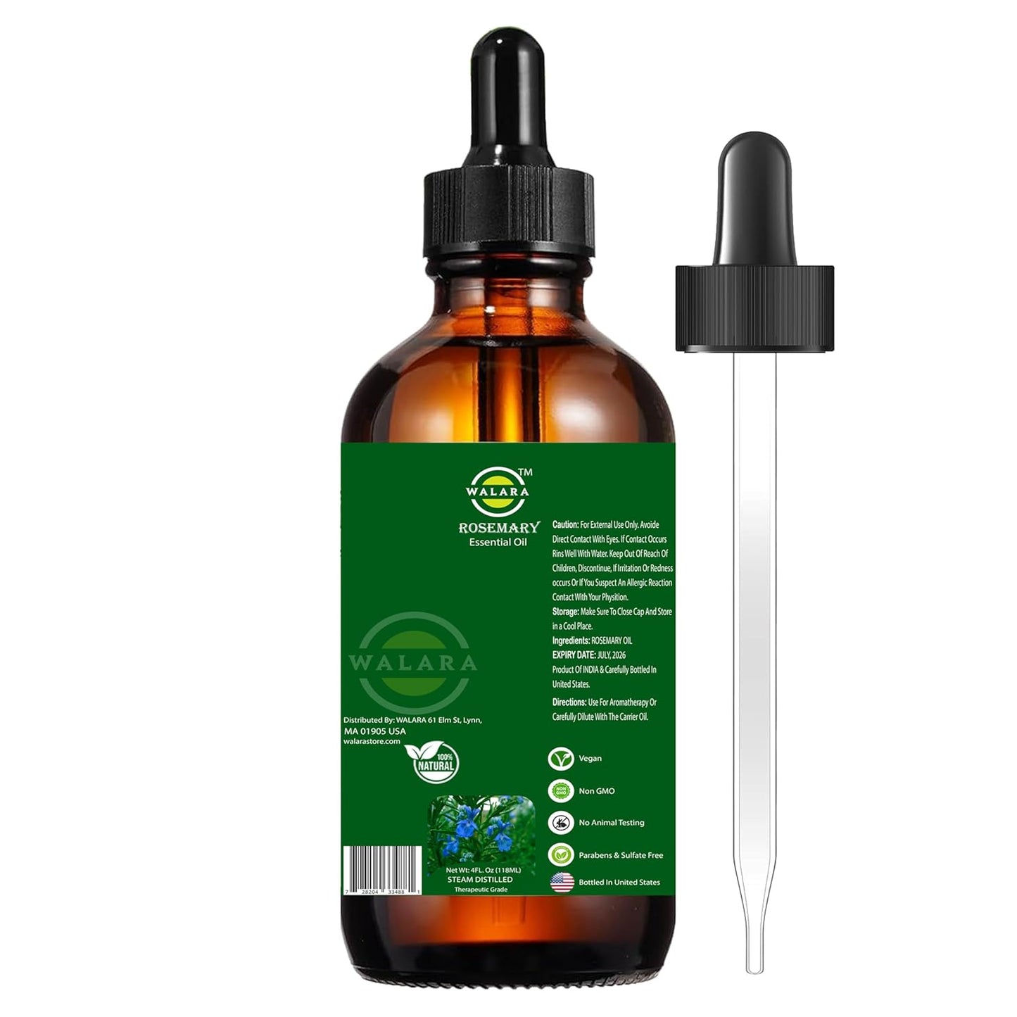 Rosemary Oil: Hair Growth, Moisturizing for Split Ends & Dry Scalp, Strengthens Hair – For All Hair Types