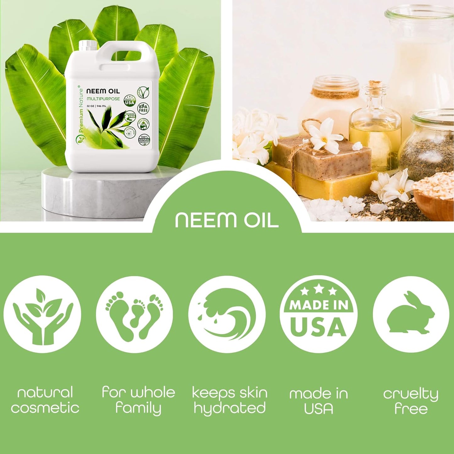 Organic Neem Oil for Skin and Hair Need Oil 100% Pure Cold Pressed for Essential Oil Mixing Neem Oils for Plants Neem Cake Massage Oil Neems Spray for Indoor Plants 16 oz