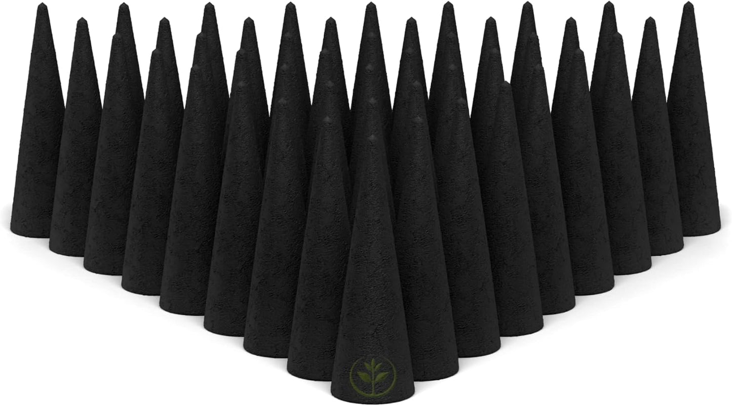 Lavender Charcoal Incense Cones 2" BACKFLOW - 60 Pack Bulk - Natural Scented Cones Handmade Hand Dipped