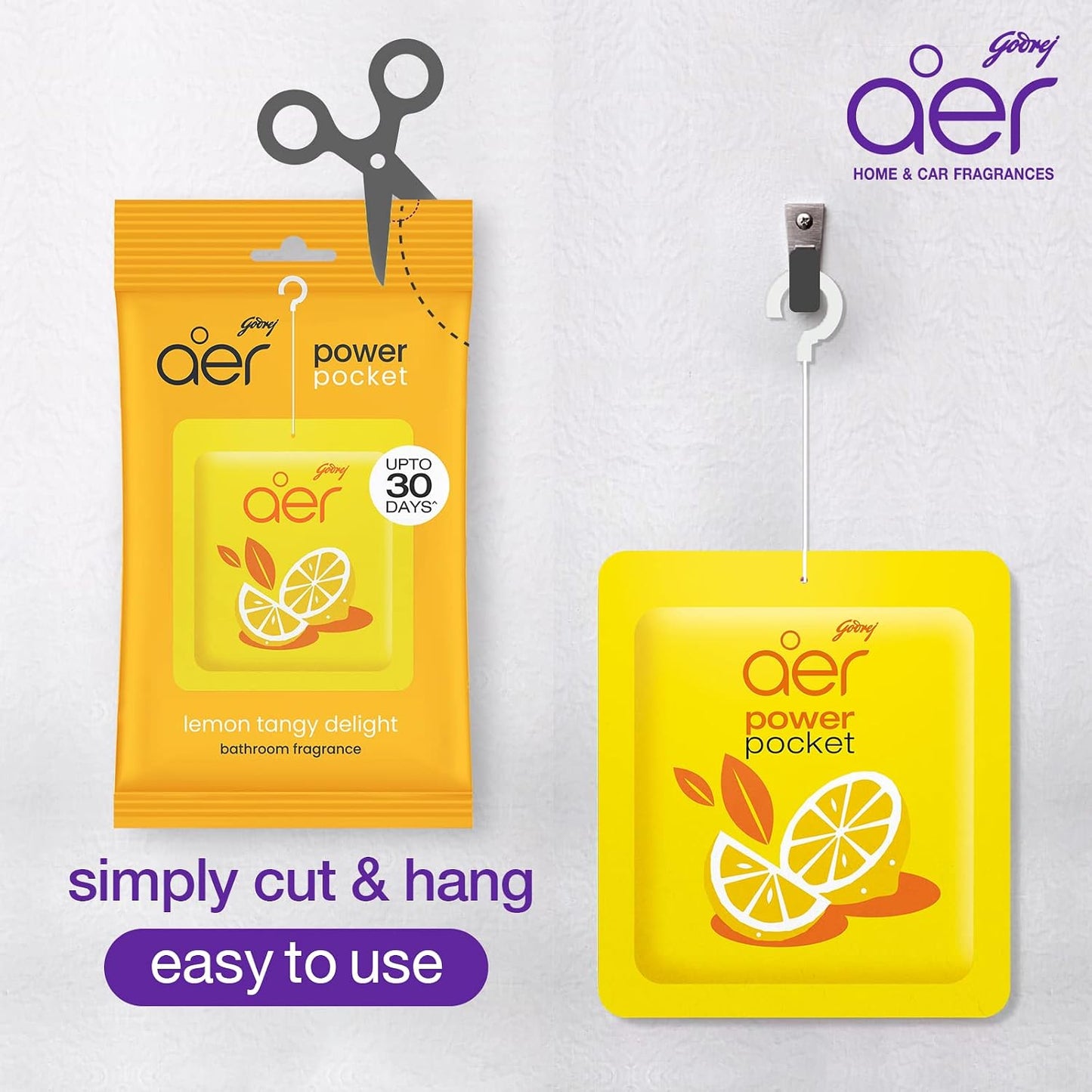 AER Power Pocket Air Freshener for the Entire Home with Long Lasting Scent, Assorted, Pack of 5